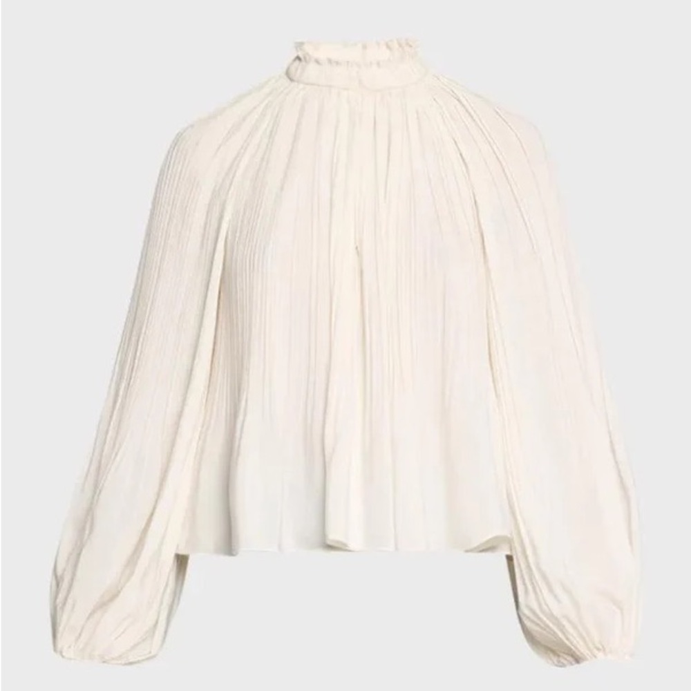 SOLD ❌NWT✨Veronica Beard Walker Pleated Peasant Blouse